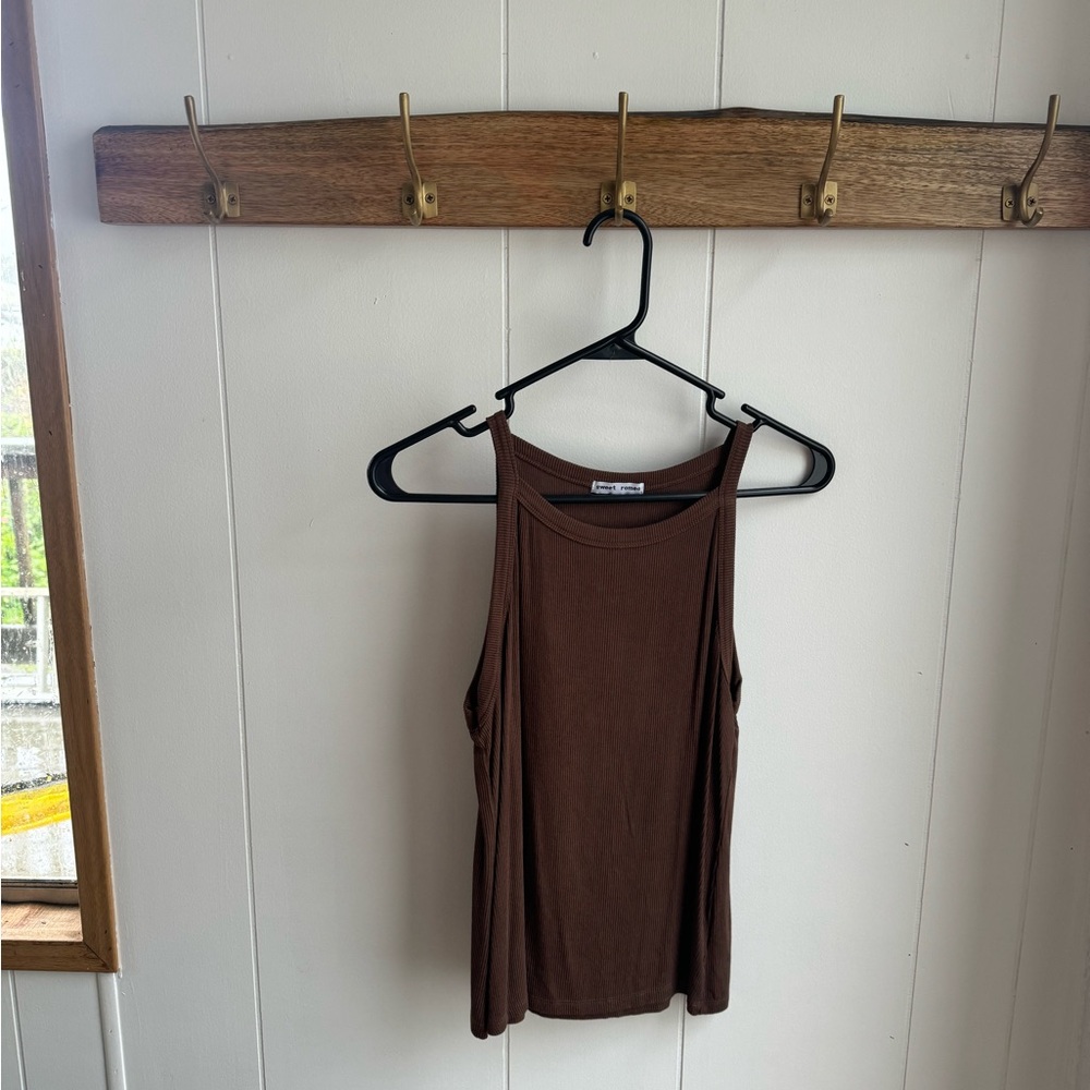 Brown Sleeveless Women's Top